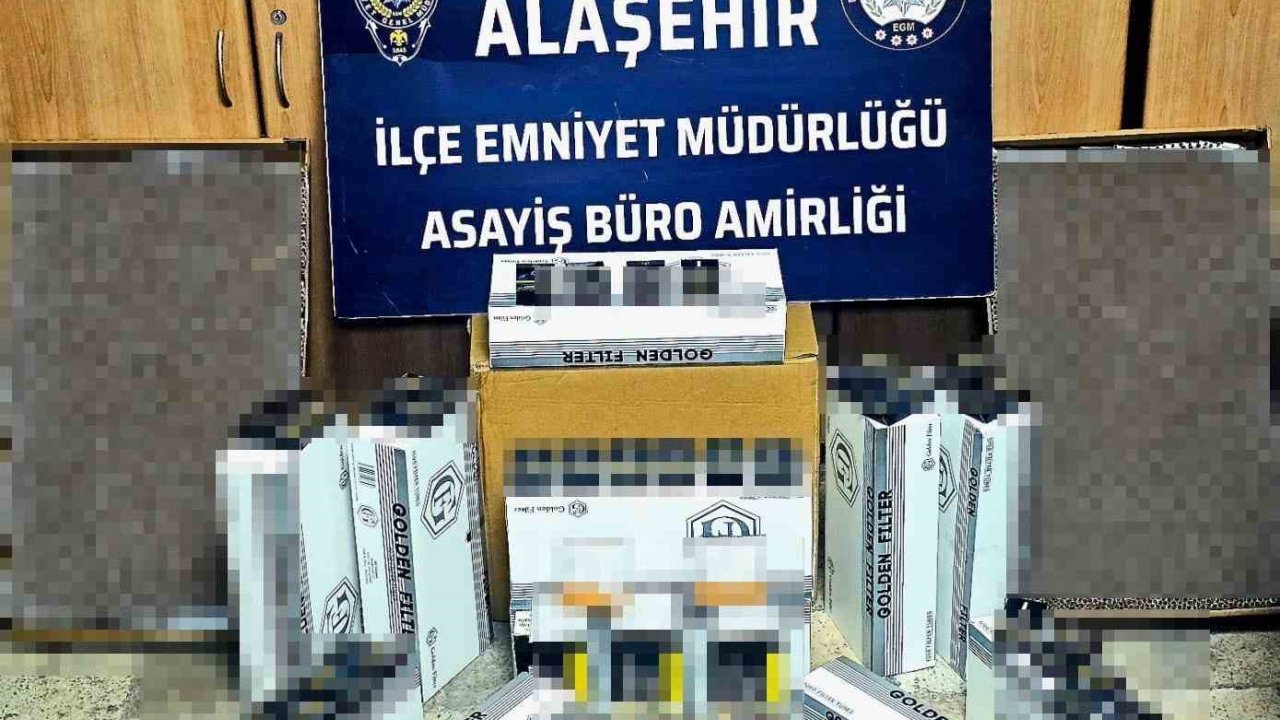 Alaşehir’de 23 bin 750 adet kaçak makaron ele geçirildi