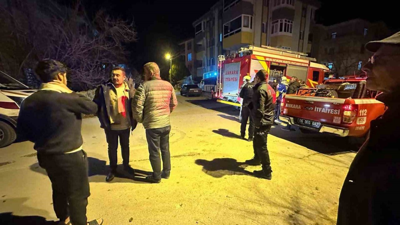 Ankara’da bir binada çıkan baca yangını söndürüldü