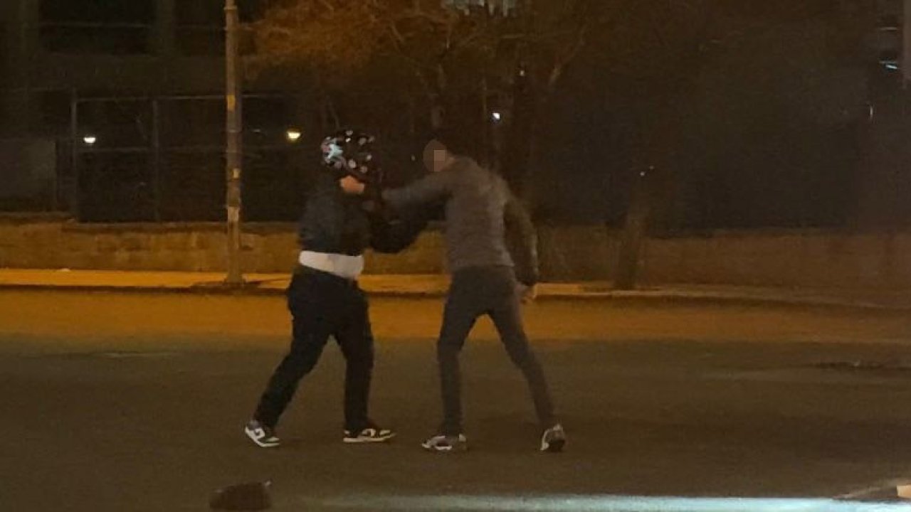 Ankara’da trafikteki kavga kamerada