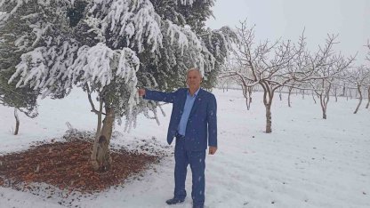 Araban’da kar yağışları çiftçiler, zeytin ve Antepfıstığı üreticilerinin yüzünü güldürdü