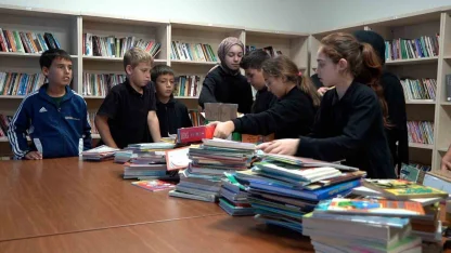 Atakum’da 10 binin üzerinde kitabı öğrencilerle buluştu