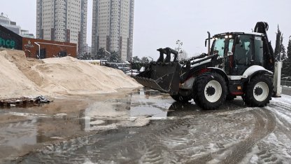 Ataşehir’in "Beyaz Tim"i karla mücadele için görev başında