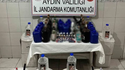 Aydın’da jandarmadan sahte alkol operasyonu