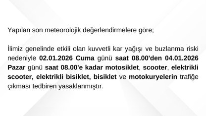 Bartın’da motosikletlerin trafiğe çıkışı yasaklandı