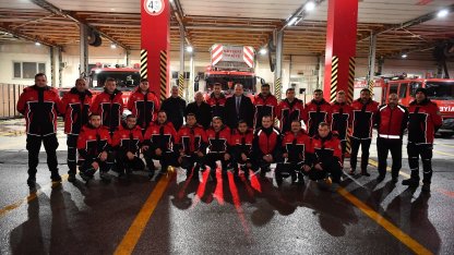 Başkan Büyükkılıç yeni yıla ekiplerle girdi