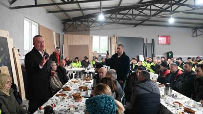 Başkan Karabatı, emekçileri kahvaltıda ağırladı