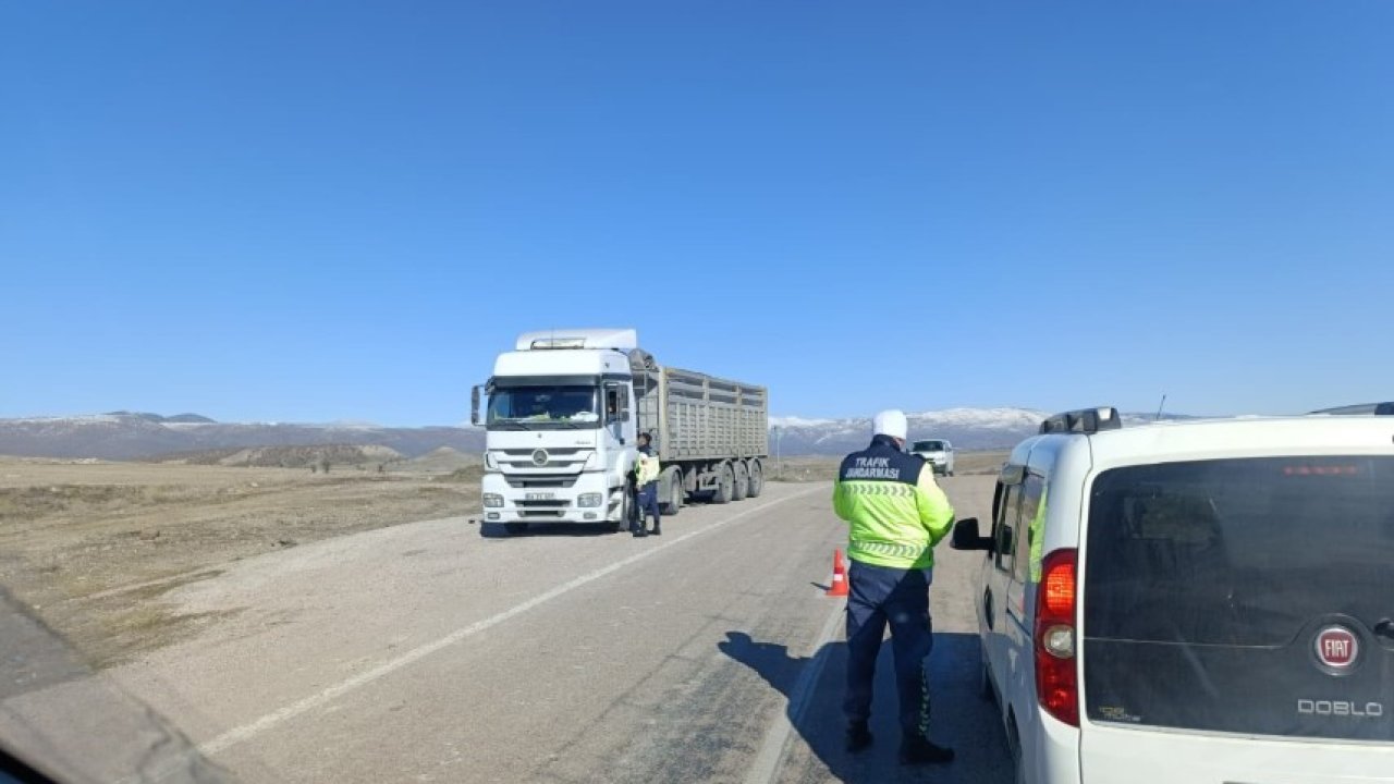 Beypazarı jandarma ekiplerinden trafik denetimi