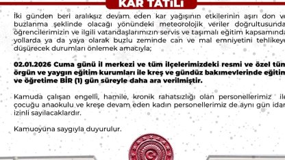 Bingöl’de eğiteme 1 gün ara verildi