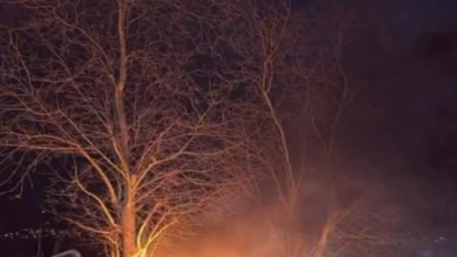 Bursa’da kontrolden çıkan otomobil önce ağaca çarptı sonra alev aldı