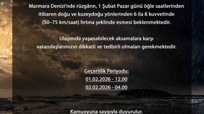 Bursa’da saatteki hızı 75 kilometreye ulaşan fırtına bekleniyor