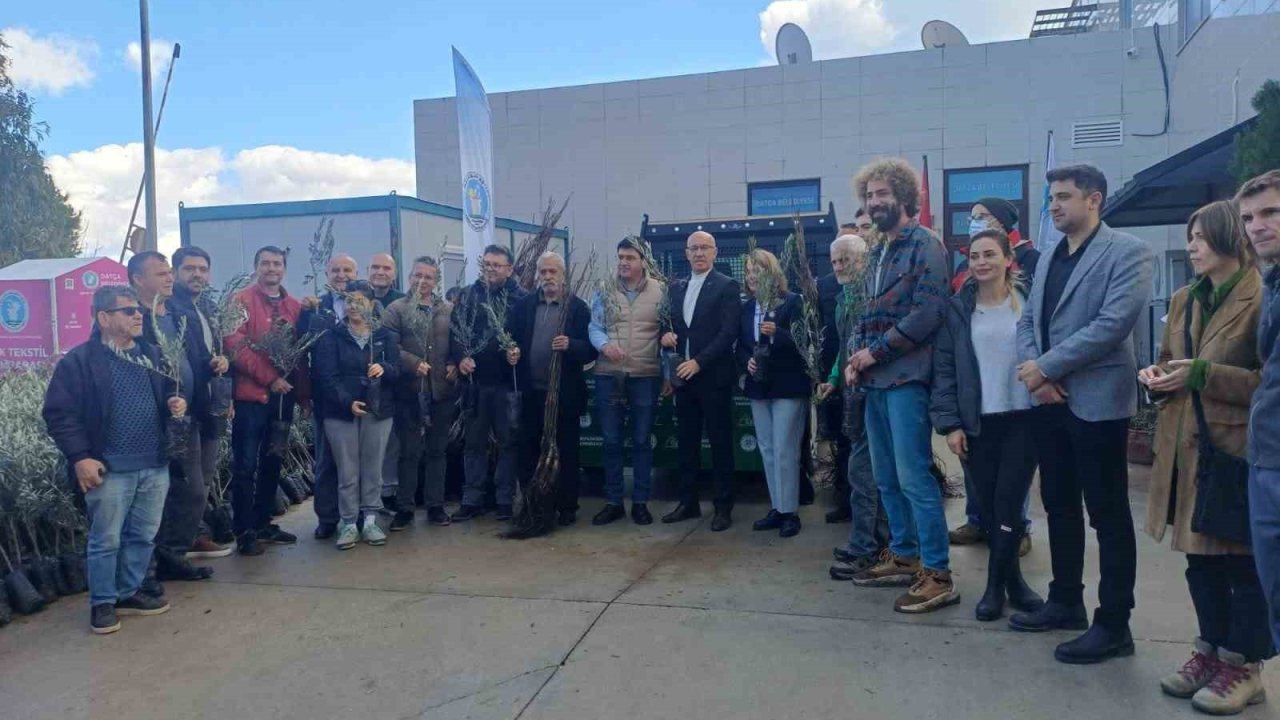 Büyükşehir harekete geçti, Datça’da fidanlar üreticilerle buluştu