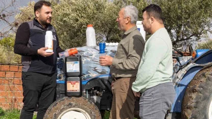 Çiftçiye buzağı kiti ve dezenfektan desteği