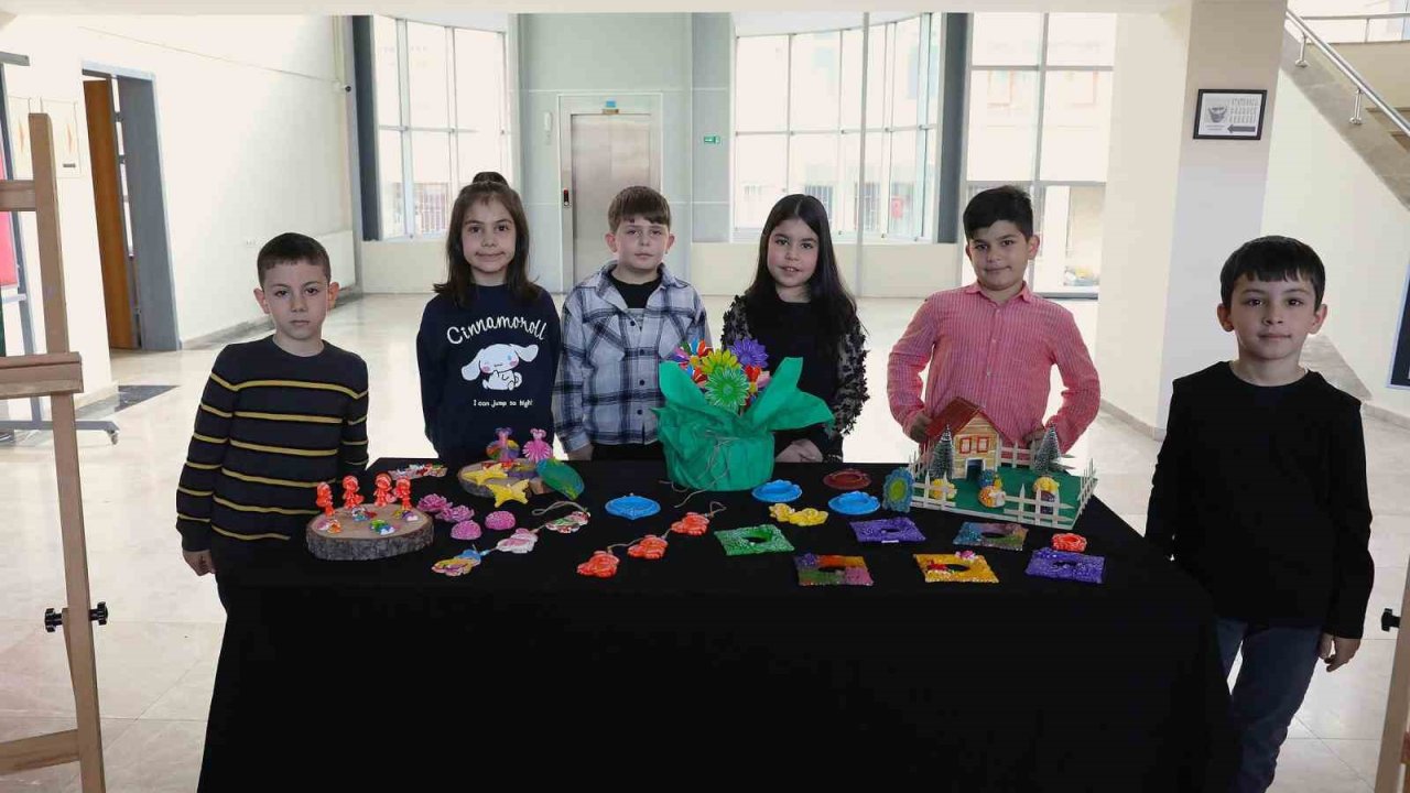 Çocuk eğitim merkezi öğrencilerinden Sanatsal Yolculuk Sergisi