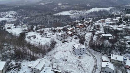 Demirköy’de kartpostallık kış manzarası