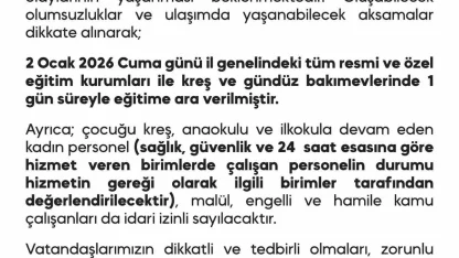 Diyarbakır’da okullar 1 gün tatil edildi