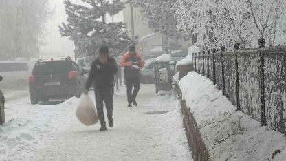 Dondurucu soğukların etkili olduğu Ardahan’da hayat durma noktasına geldi