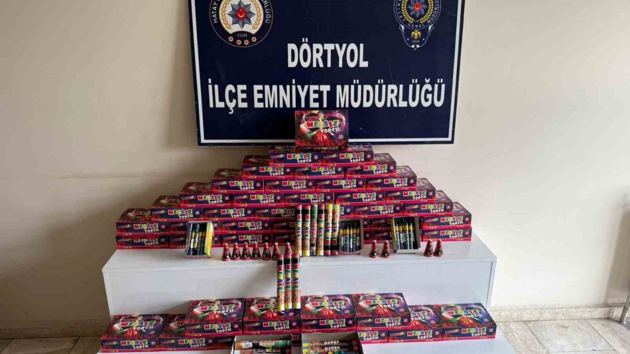 Dörtyol’da; maytap, havai fişek, meşale satışı yapanlar denetlendi