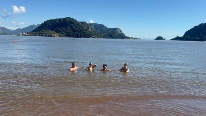 Dün sağanak yağış, bugün deniz keyfi