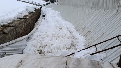Elazığ’da ahırın tavanı çöktü
