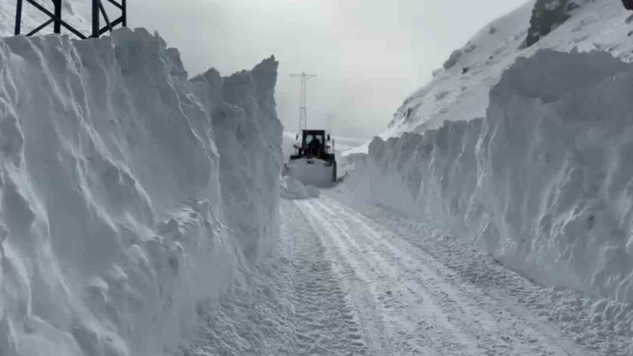 Eleşkirt’te çığ düşen Hayrangöl Köyü yolu ulaşıma açıldı