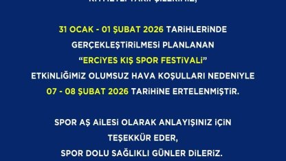Erciyes Kış Spor Festivali’ne olumsuz hava engeli