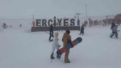 Erciyes’te kar kalınlığı 130 santime ulaştı