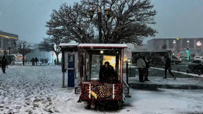 Erzincan’da lapa lapa kar yağışı