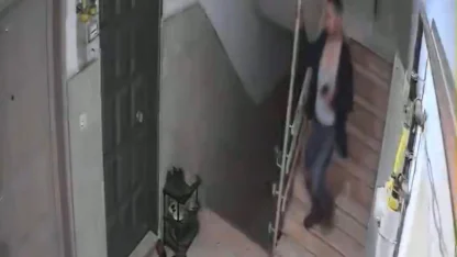 Eski eşine vahşeti yaşatan şahsın olay sonrası kaçma anları kamerada