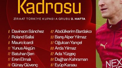 Galatasaray’ın Fethiyespor maçı kamp kadrosu açıklandı