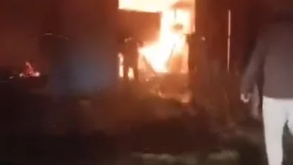 Garajda yangın çıktı traktör kullanılamaz hale geldi