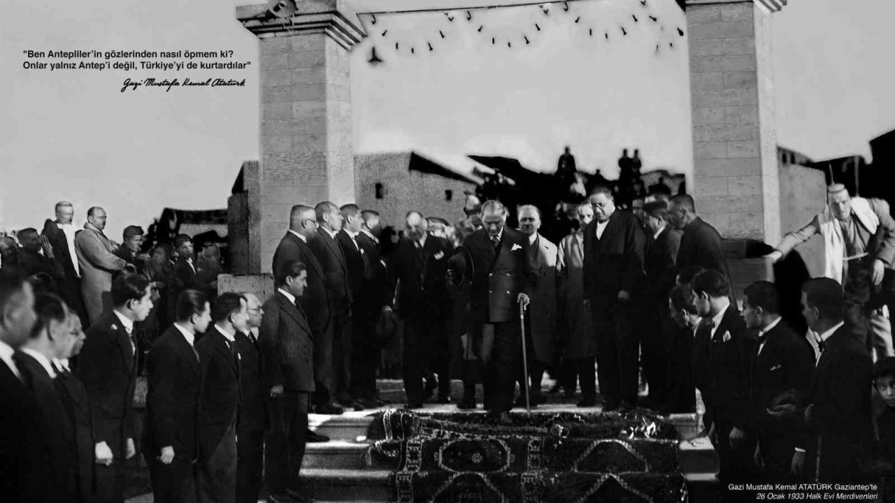 Gazi Mustafa Kemal Atatürk’ün Gaziantep’e gelişinin 93’üncü yıl dönümü
