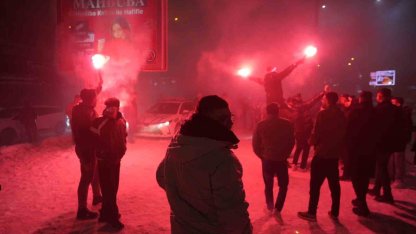 Gaziantep’te yeni yıl kar yağışı altında coşkuyla kutlandı