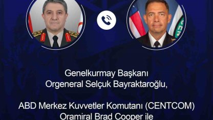 Genelkurmay Başkanı Bayraktaroğlu, CENTCOM Komutanı Cooper ile görüştü