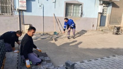 Germencik’te yol çalışmaları sürüyor