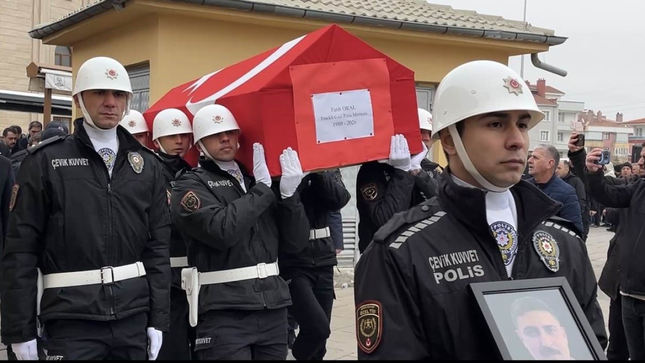 Görev şehidi polis memuru Fatih Oral son yolculuğuna uğurlandı