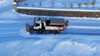 Gümüşhane’de karla mücadele