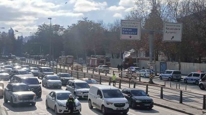İçişleri Bakanlığı yerleşkesinde konteyner yangını