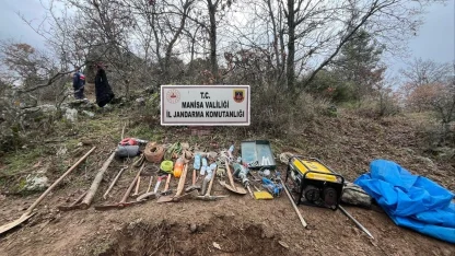 İzinsiz kazıya jandarmadan suçüstü