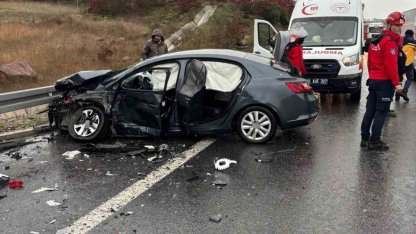 İzmir-İstanbul Otoyolu’nda zincirleme kaza: 1 ölü, 10 yaralı