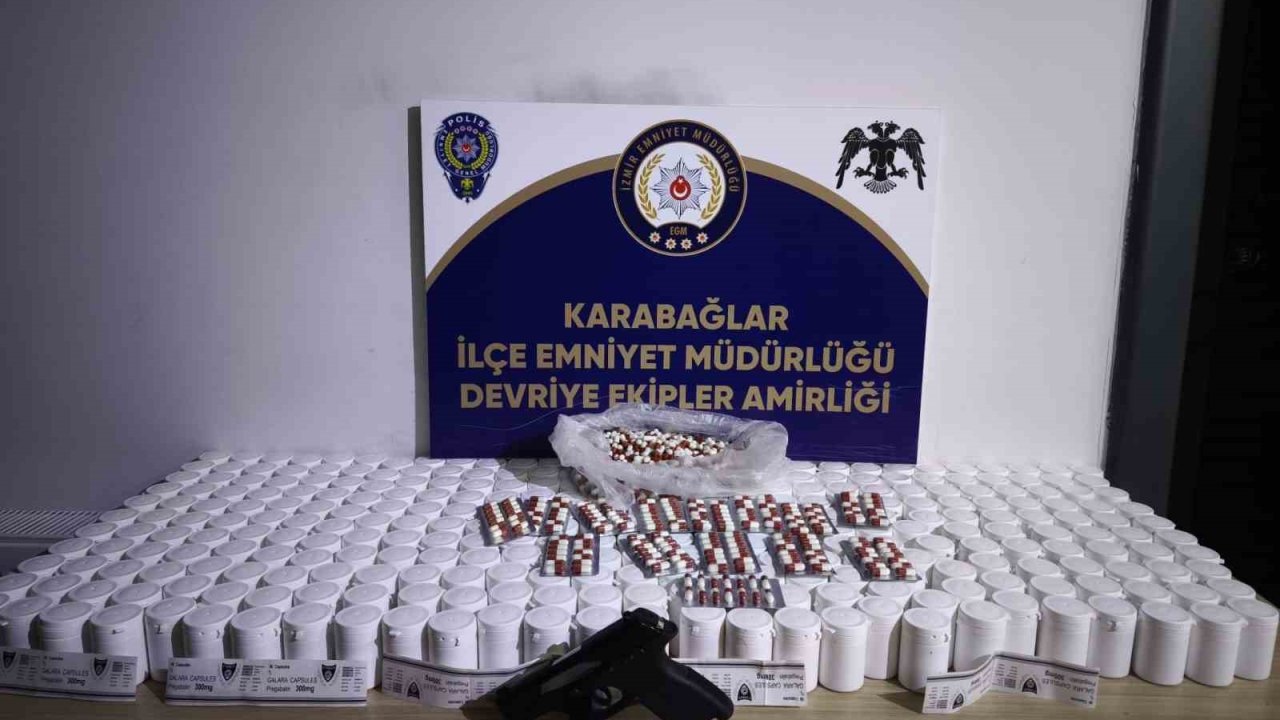 İzmir’de binlerce uyuşturucu hap ele geçirildi