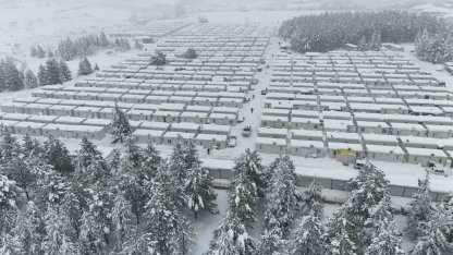 Kar kalınlığının 1 metreyi bulduğu Doğanşehir havadan görüntülendi
