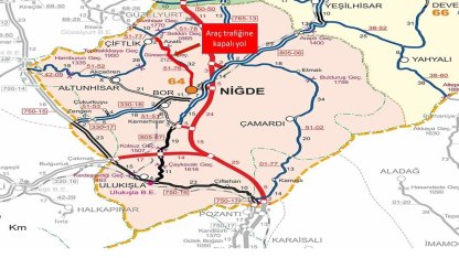 Kar ve tipi nedeniyle Niğde’de iki yol trafiğe kapatıldı