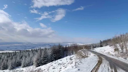 Kar yağışı sonrası kartpostallık görüntüler oluştu