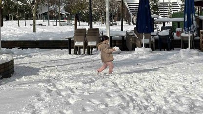 Karın yağışına en çok çocuklar sevindi
