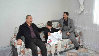 Kaymakam Uzun, Türkiye şampiyonunu ziyaret etti