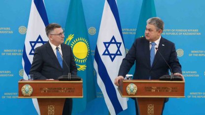 Kazakistan Dışişleri Bakanı Koşerbayev, İsrailli mevkidaşı Saar ile görüştü