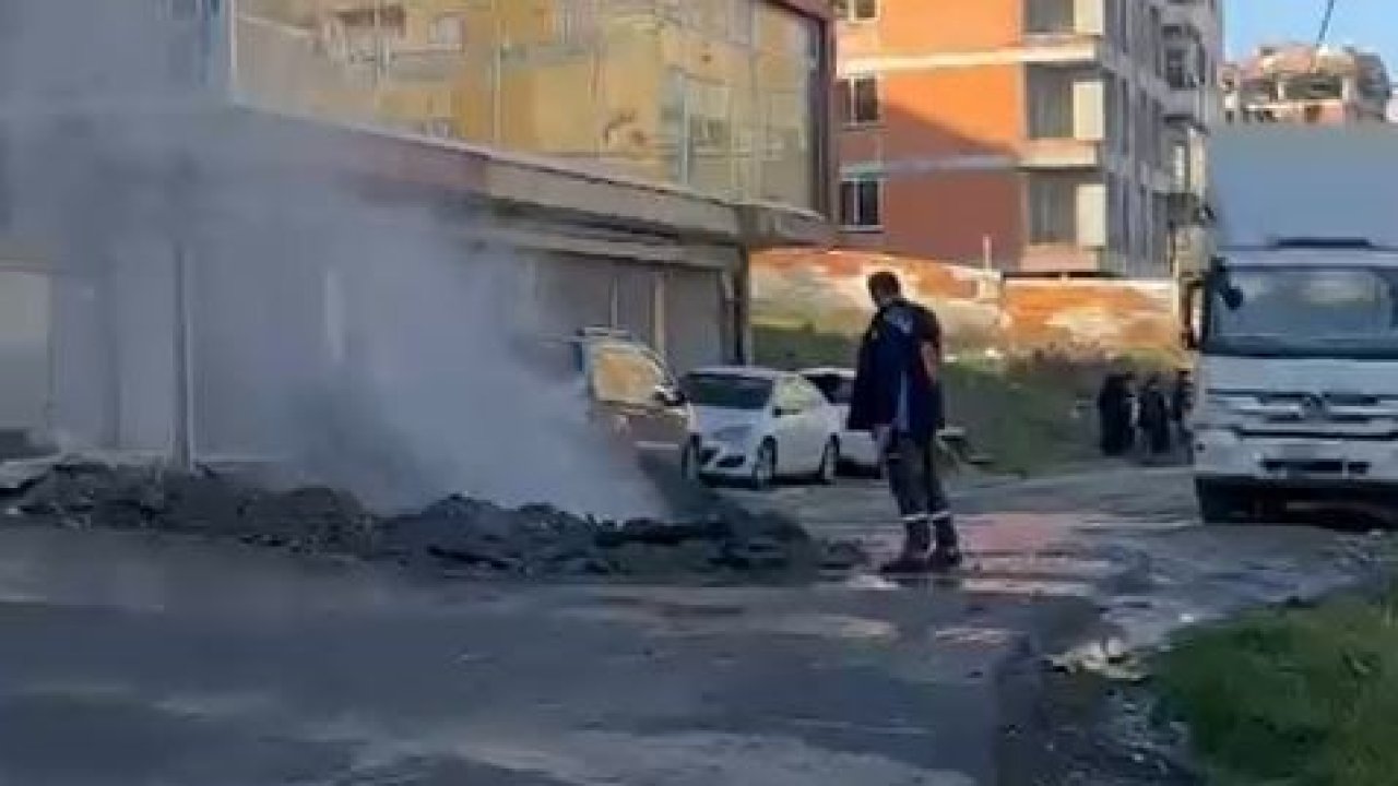 Kazı sırasında delinen doğal gaz borusu nedeniyle faciadan dönüldü