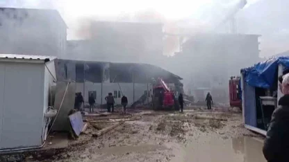 Konteyner yatakhane alevlere teslim oldu