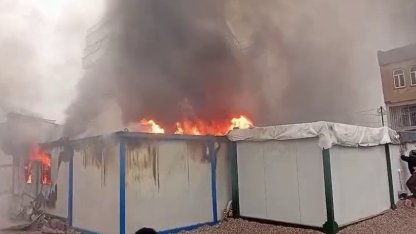 Konteynerde çıkan yangın korkuttu