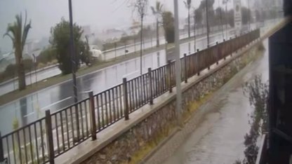 Kontrolden çıkan otomobil refüjdeki ağaca çarpıp takla attı